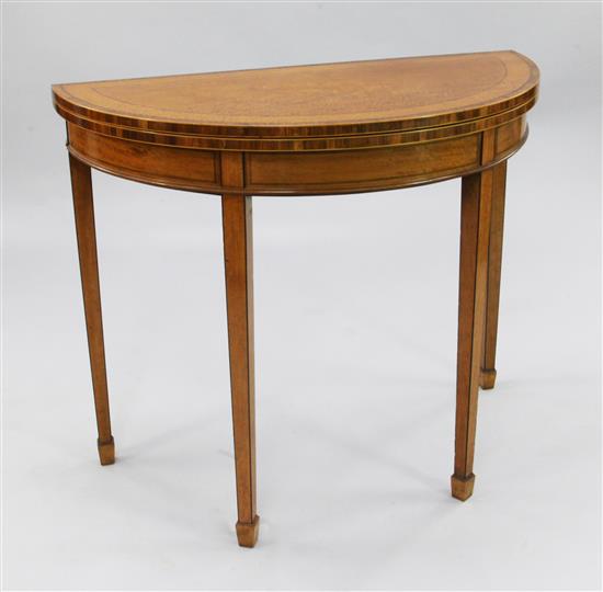 An Edwardian card table